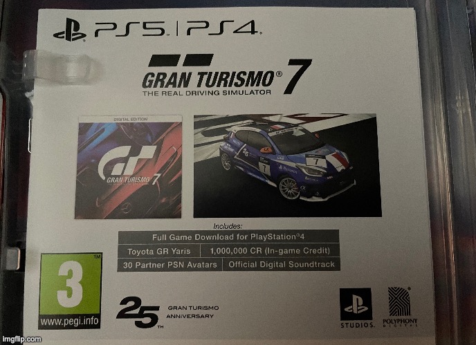 For Sale] - Gran Turismo 7 (PS4-only code) | Games | Carbonite