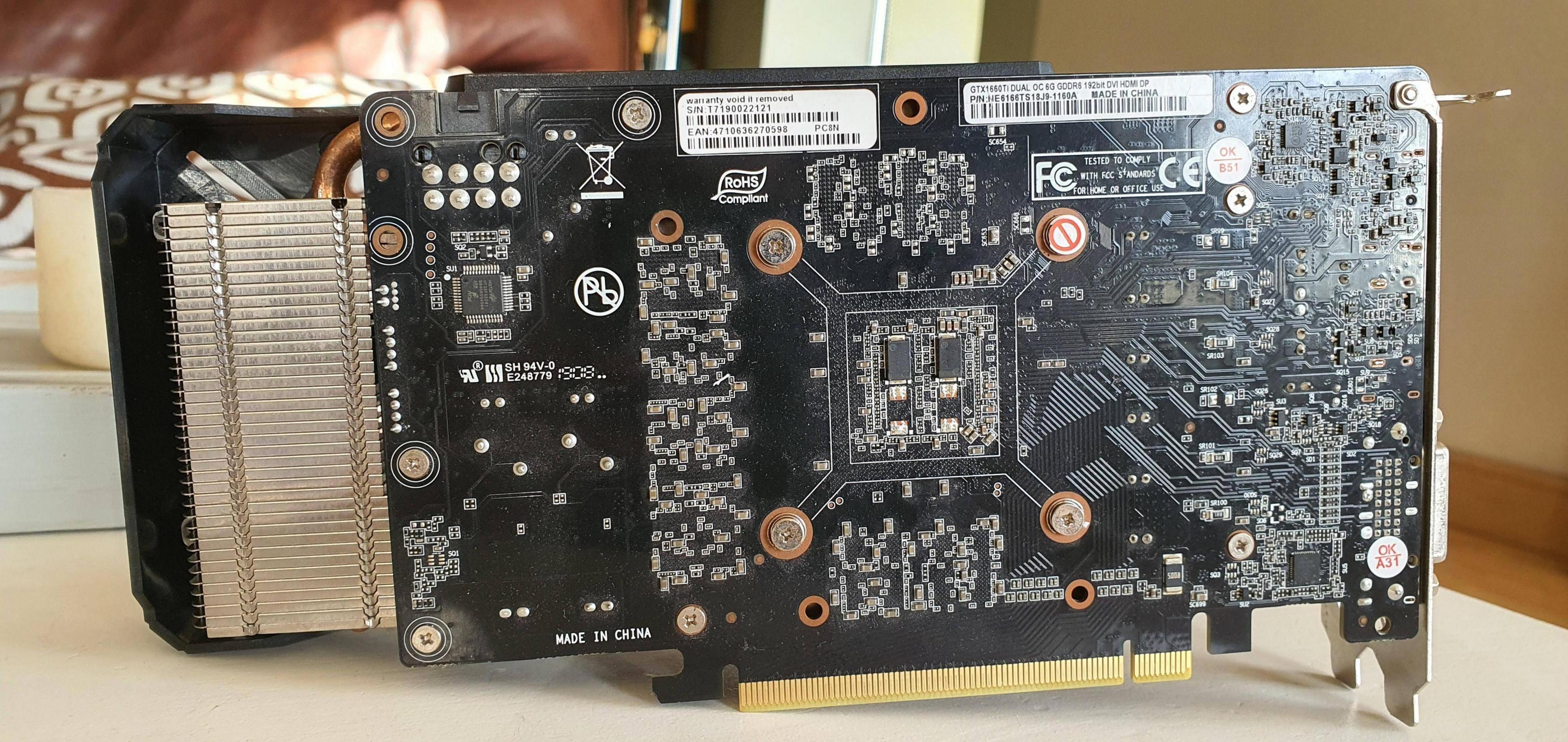 [For Sale] - Palit GeForce GTX 1660 Ti Dual OC | Nvidia | Carbonite