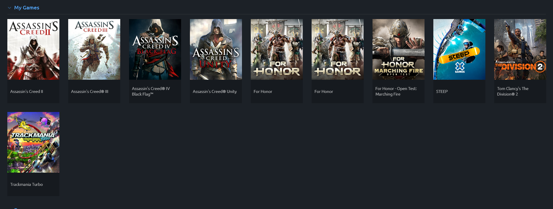 Sale Uplay Account 4 Ac Titles Division 2 Dlc Steep For Honor Pc Games Accounts Carbonite