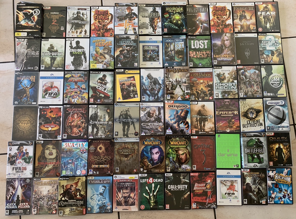 Various PC Game Disks | Other PC Components | Carbonite